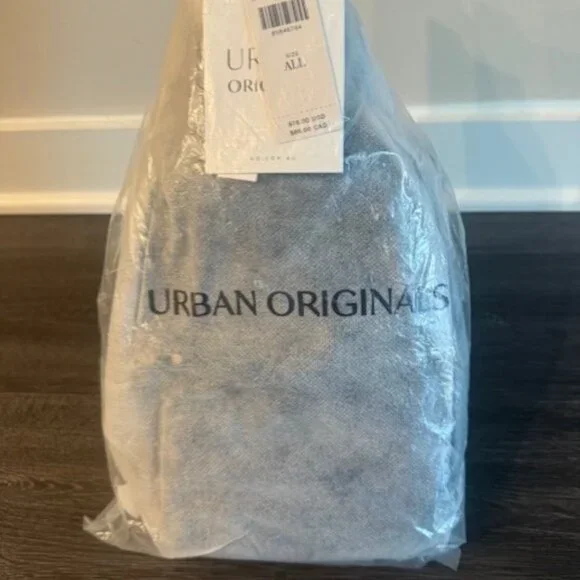 New NWT Anthropologie Urban Outfitters Liberty Sling Bag Blue Vegan Leather - Picture 6 of 6